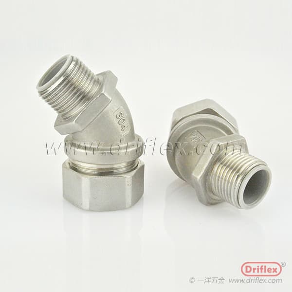 Stainless Steel 45d Conduit Fittings with high mechanical strength